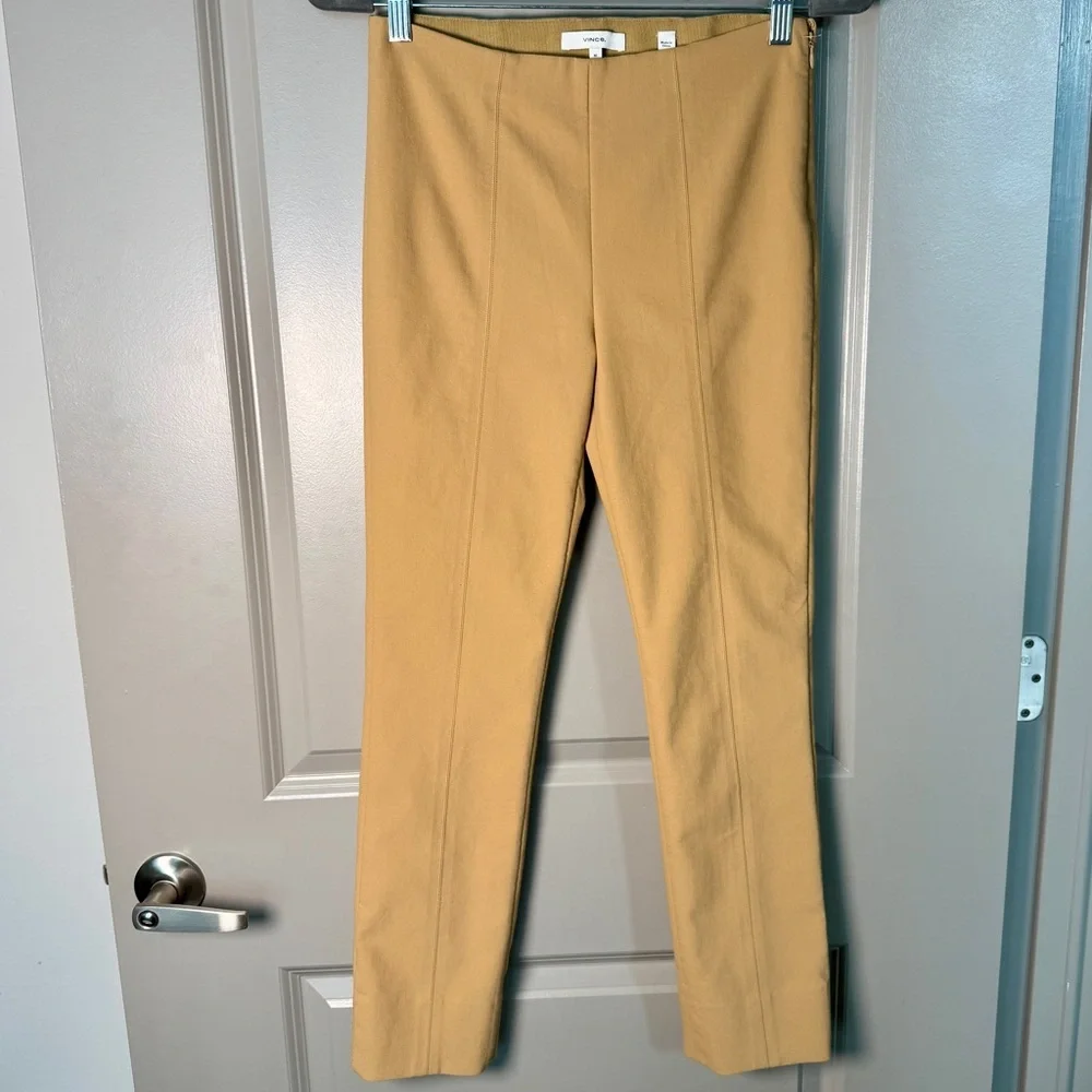 Vince Italian Cotton-Blend Stitch-Front Seam Legging - M Minimalist Luxury